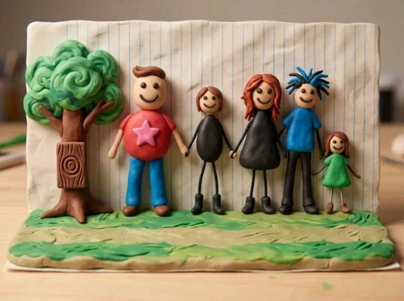 Ninzoomo creation: My Family in Clay by Celi